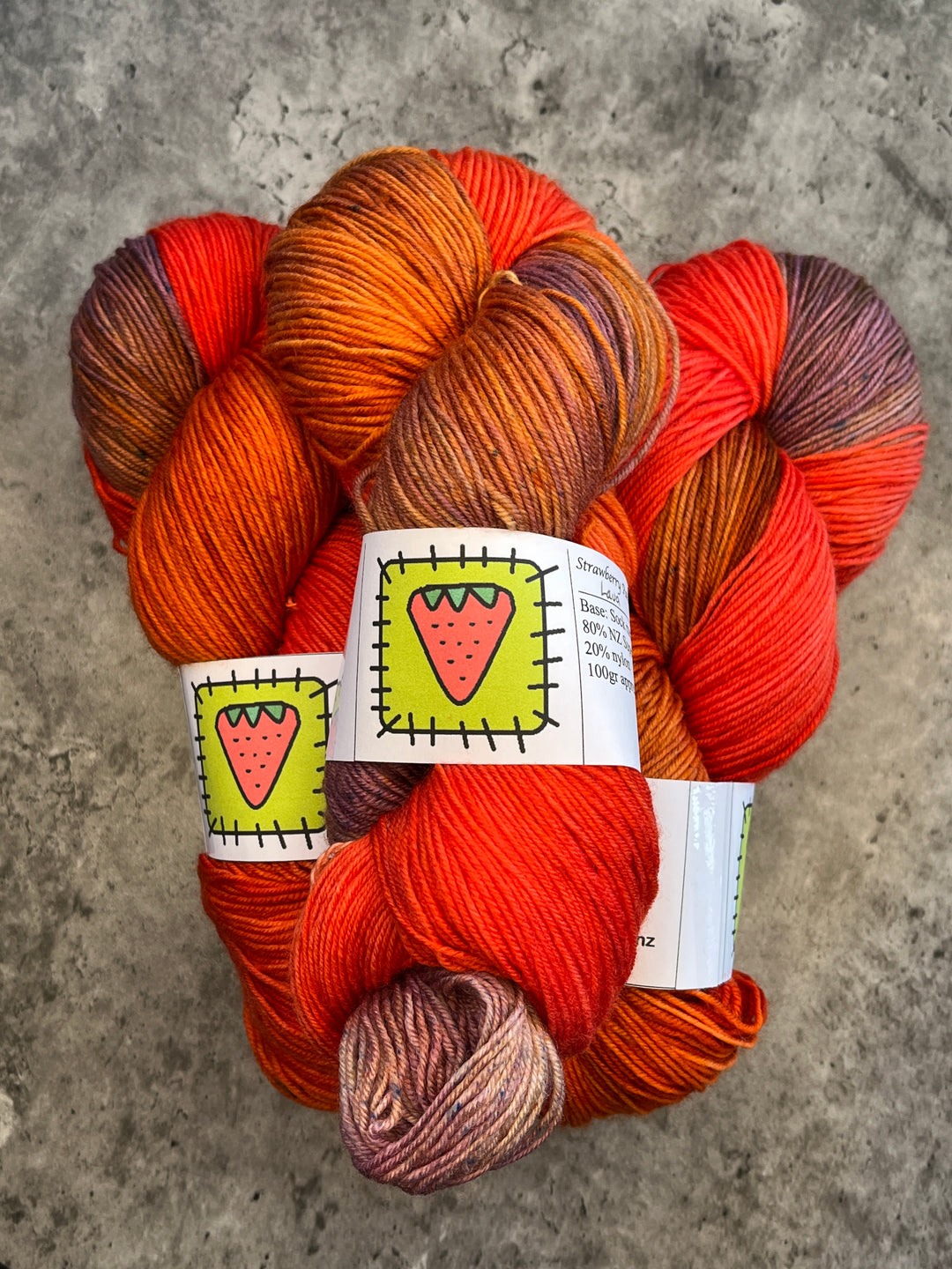 Strawberry Patches Yarns // Sock Yarn // 4ply