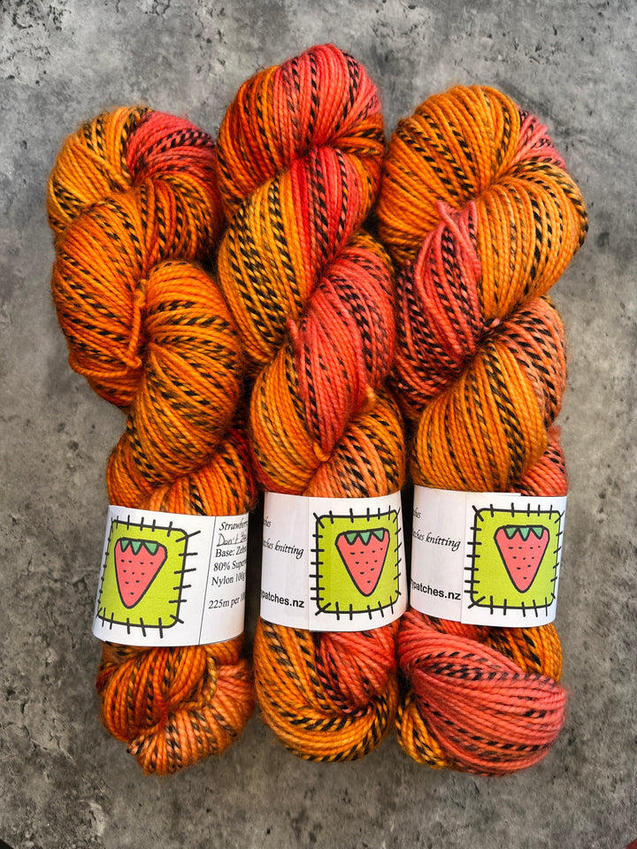 Strawberry Patches Yarns // Sock Yarn // 4ply