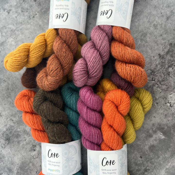 Happy Go Knitty Core // Mini Skein Sets 4ply
