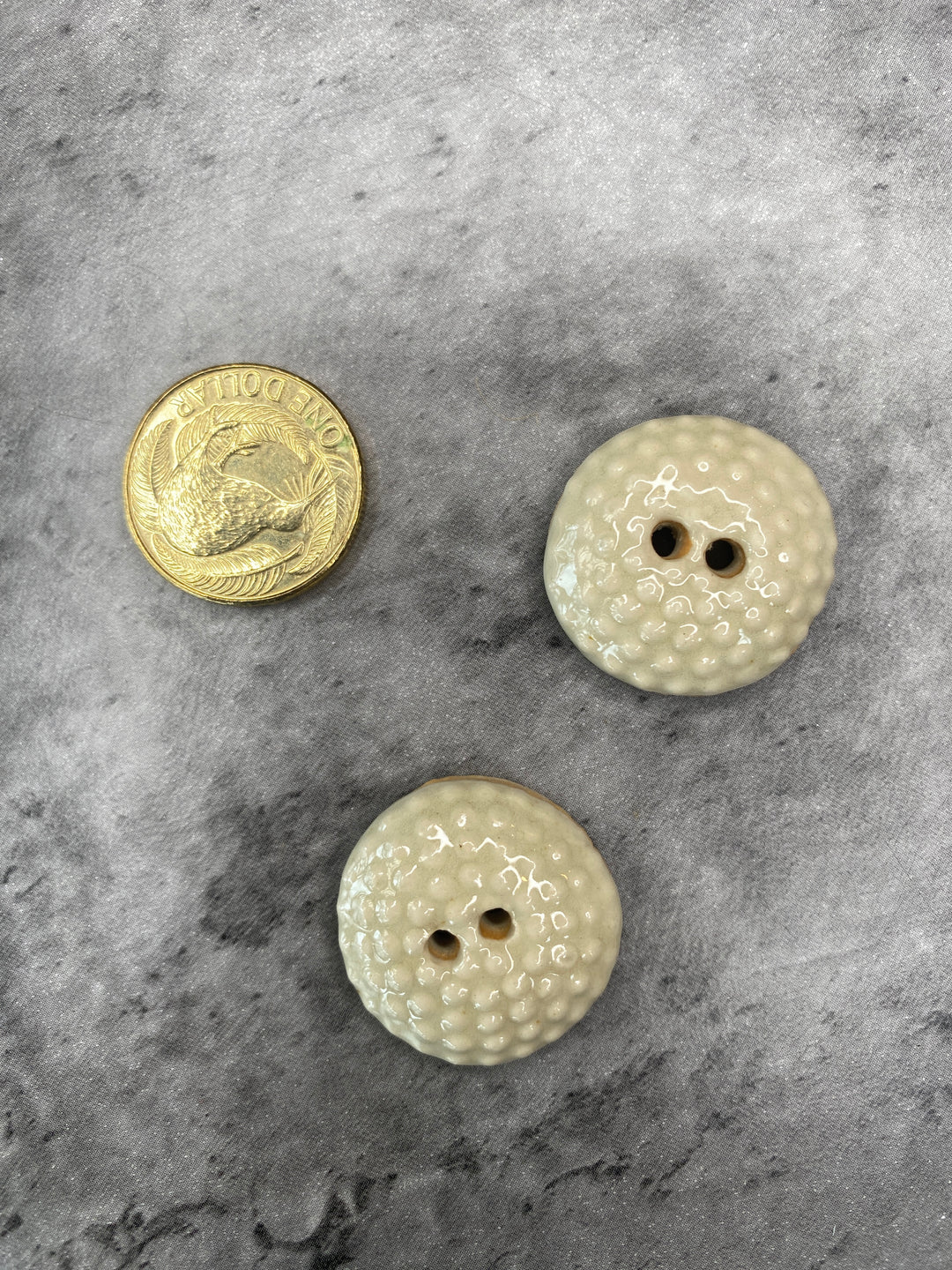 Handmade Ceramic Button L588 - 25 mm