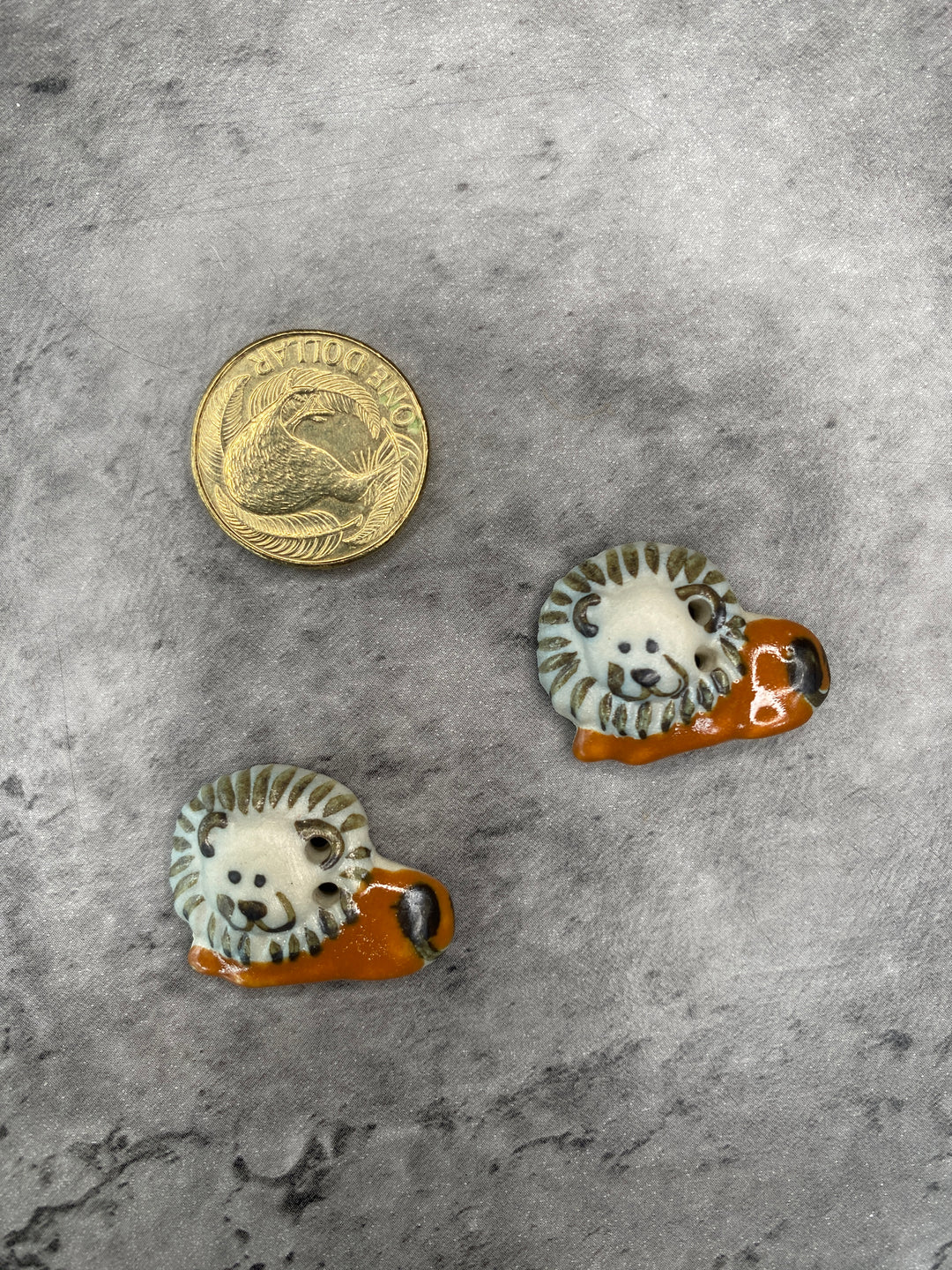 Handmade Ceramic Button L255- 25mm