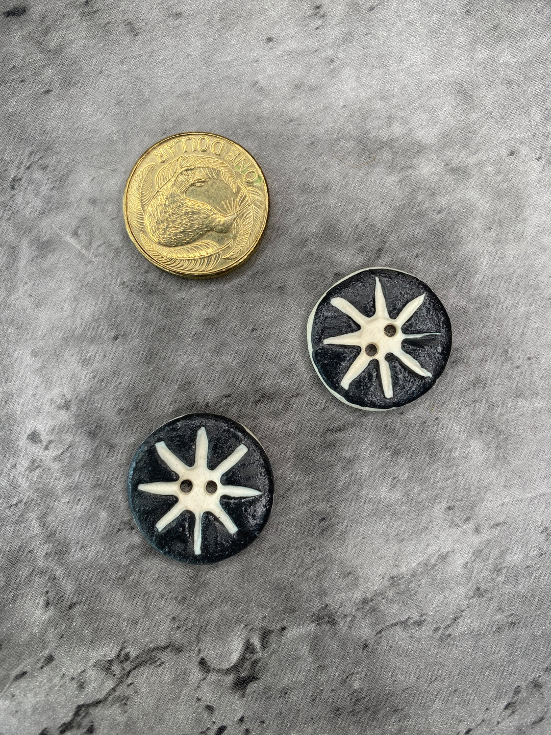 Handmade Ceramic Button L318- 24mm