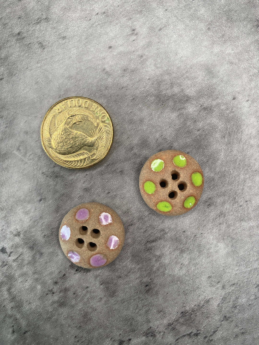 Handmade Ceramic Button L570- 20mm