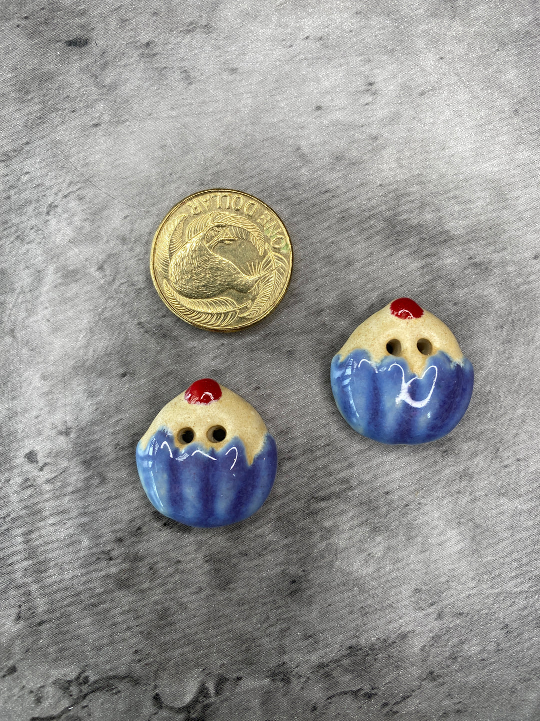 Handmade Ceramic Button L423- 22mm