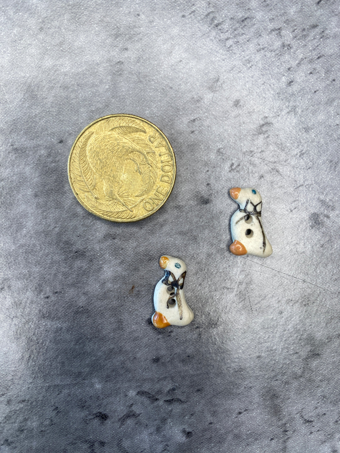 Handmade Ceramic Button L527 - 15mm