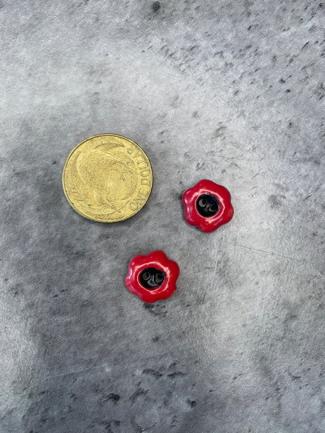 Handmade Ceramic Button L561 - 15mm