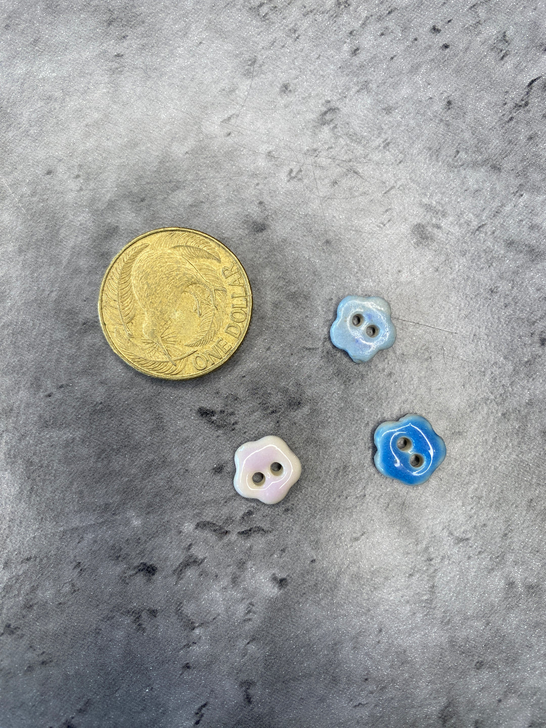 Handmade Ceramic Button L555- 10mm