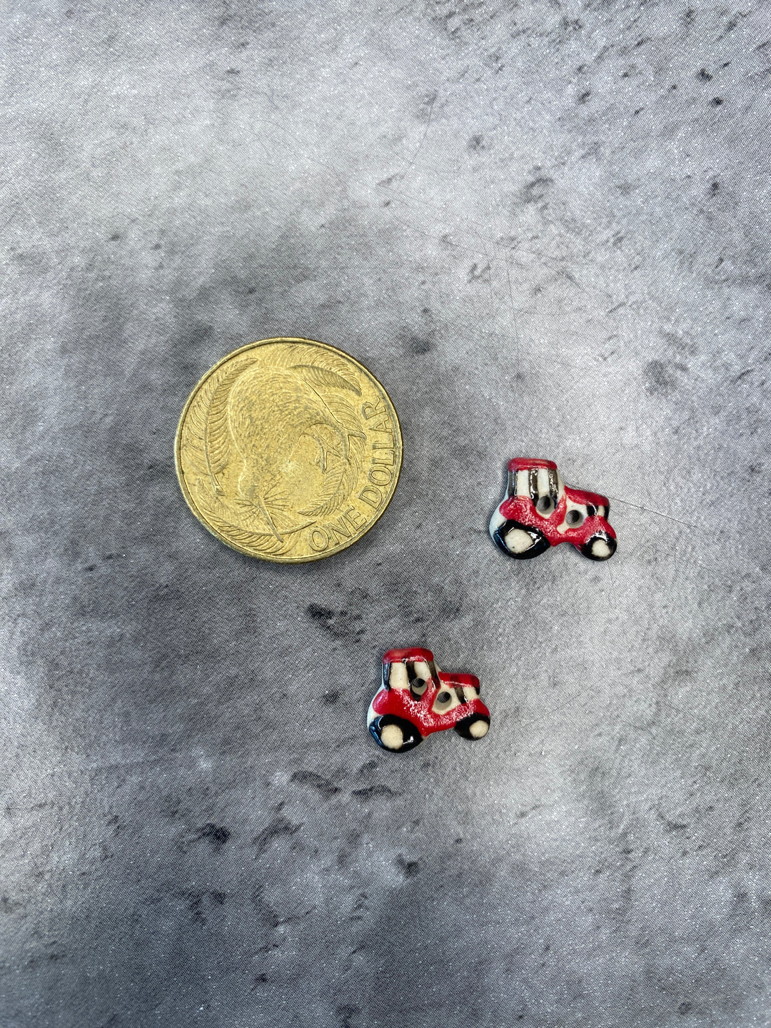 Handmade Ceramic Button L539- 13mm
