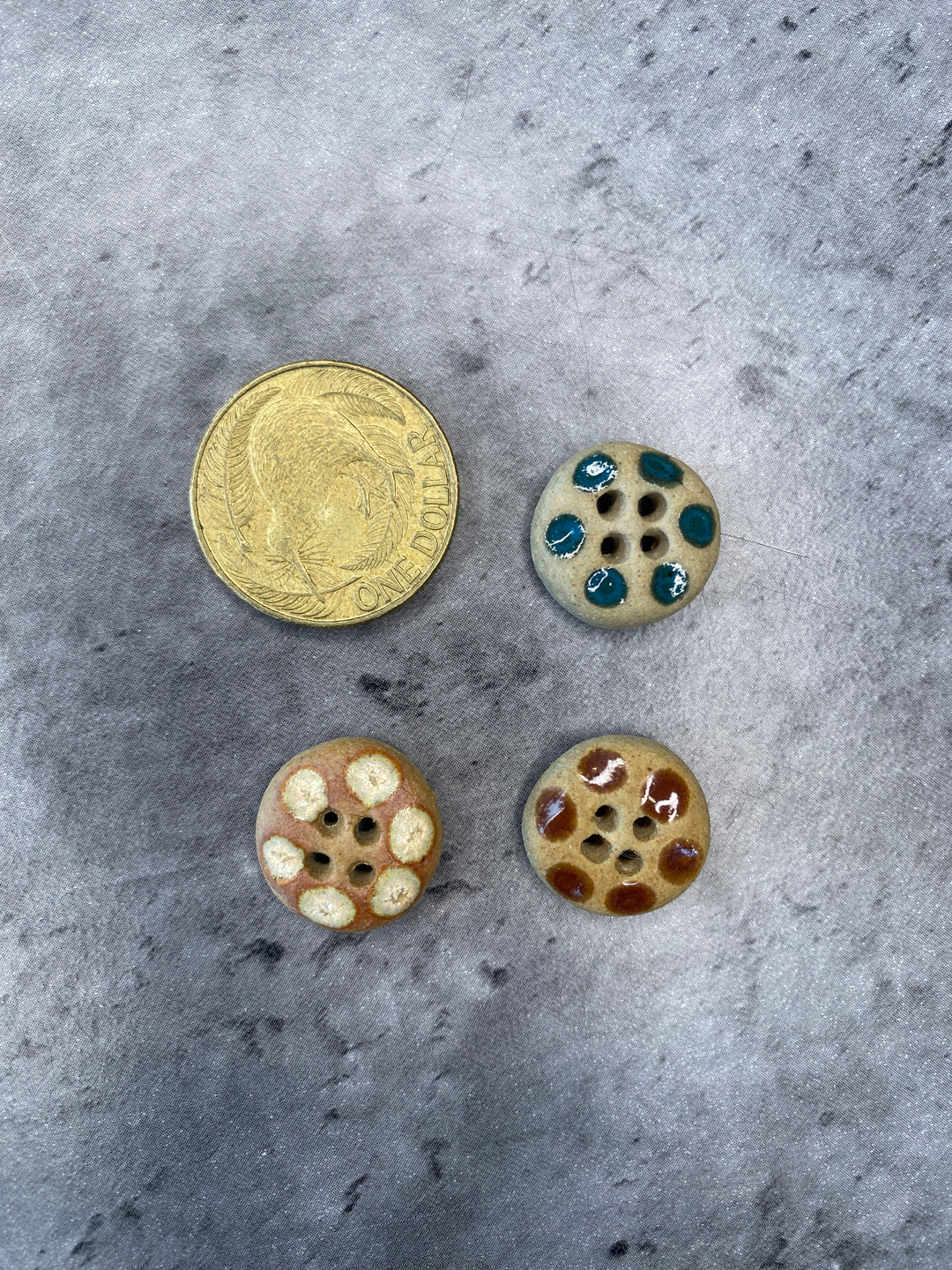 Handmade Ceramic Button L571- 13mm