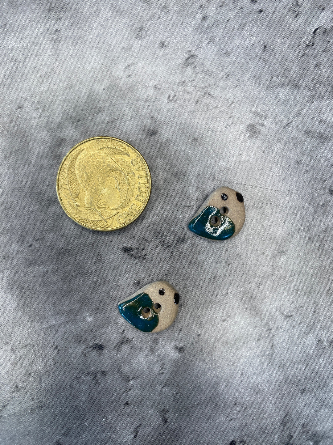 Handmade Ceramic Button L547- 15mm