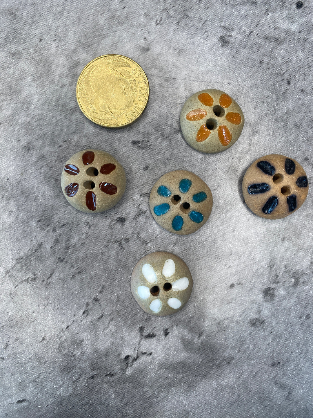 Handmade Ceramic Button L285- 20mm
