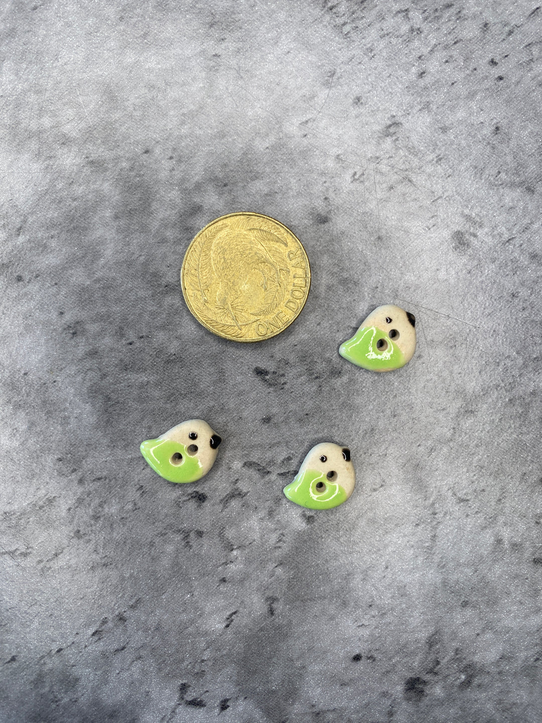 Handmade Ceramic Button L579- 13mm