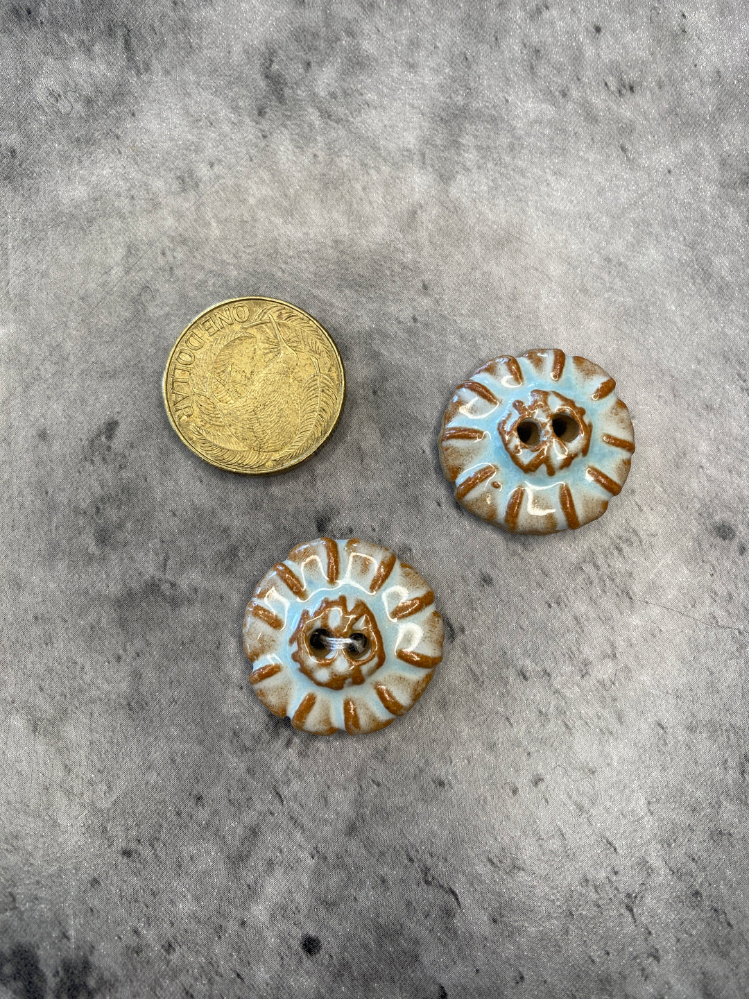 Handmade Ceramic Button L360- 25mm