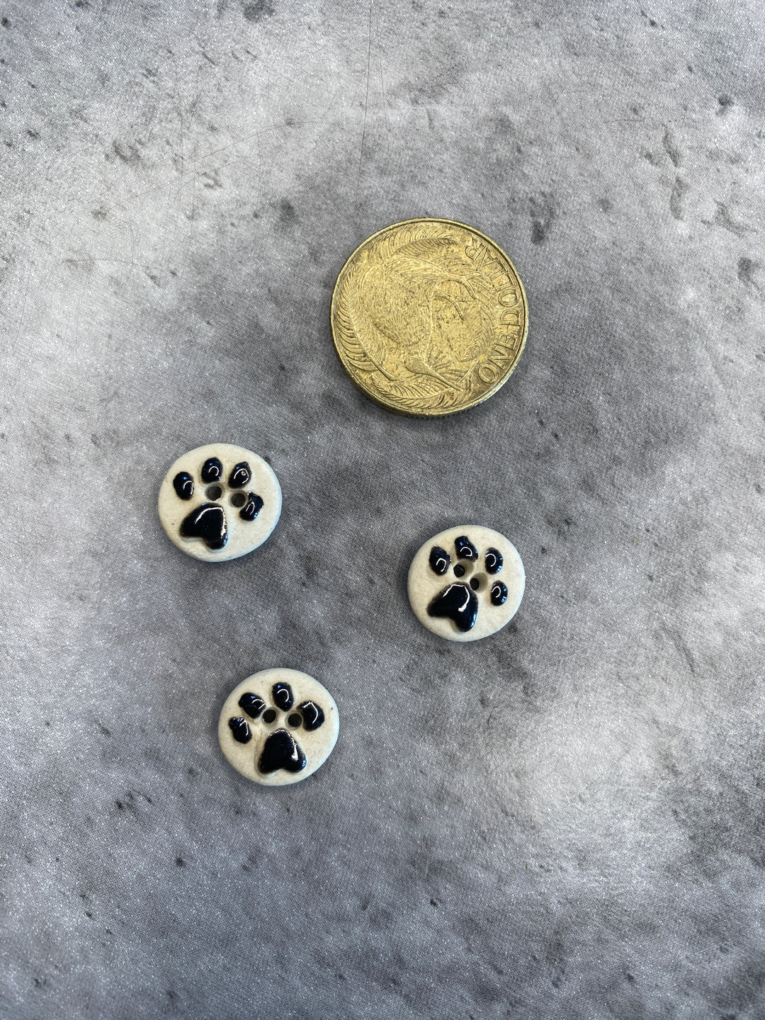 Handmade Ceramic Button L55- 15mm