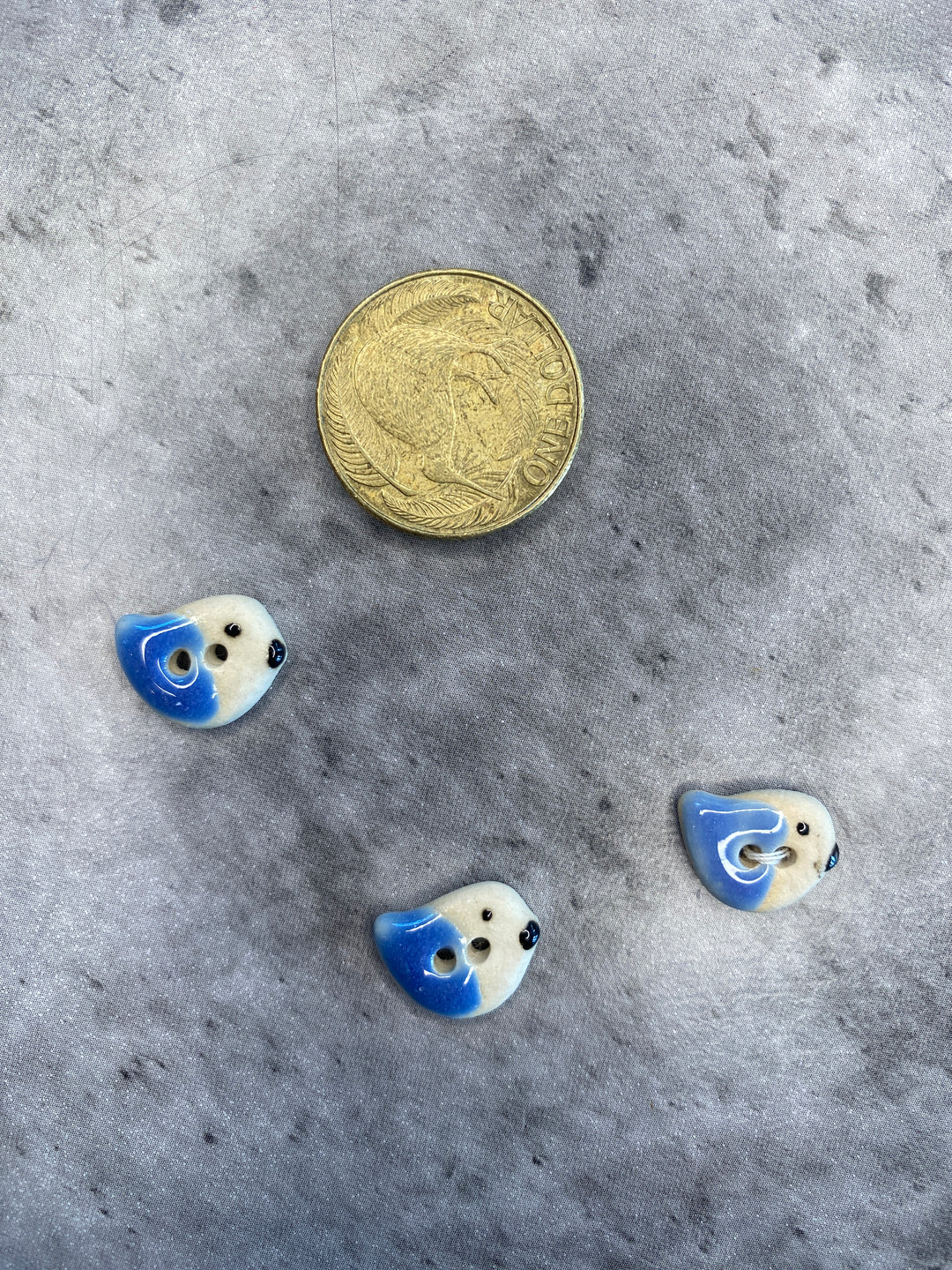 Handmade Ceramic Button L580- 15mm