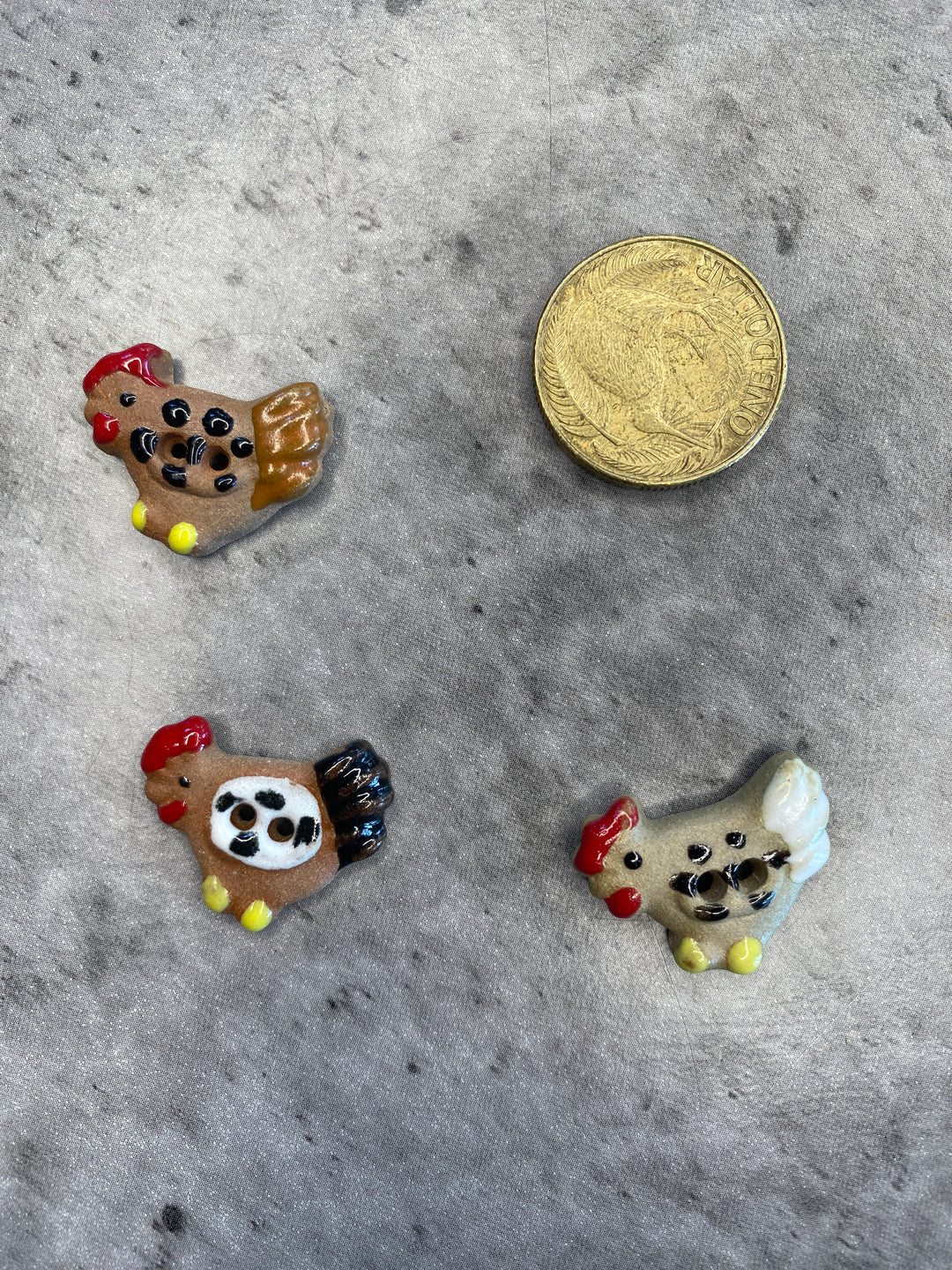 Handmade Ceramic Button L133- 25mm