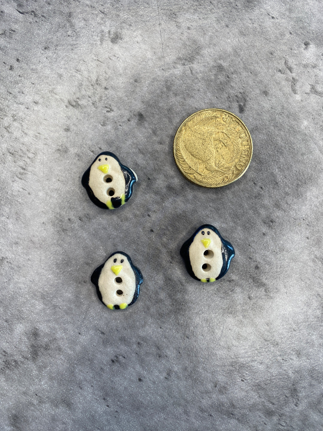 Handmade Ceramic Button L544- 13mm
