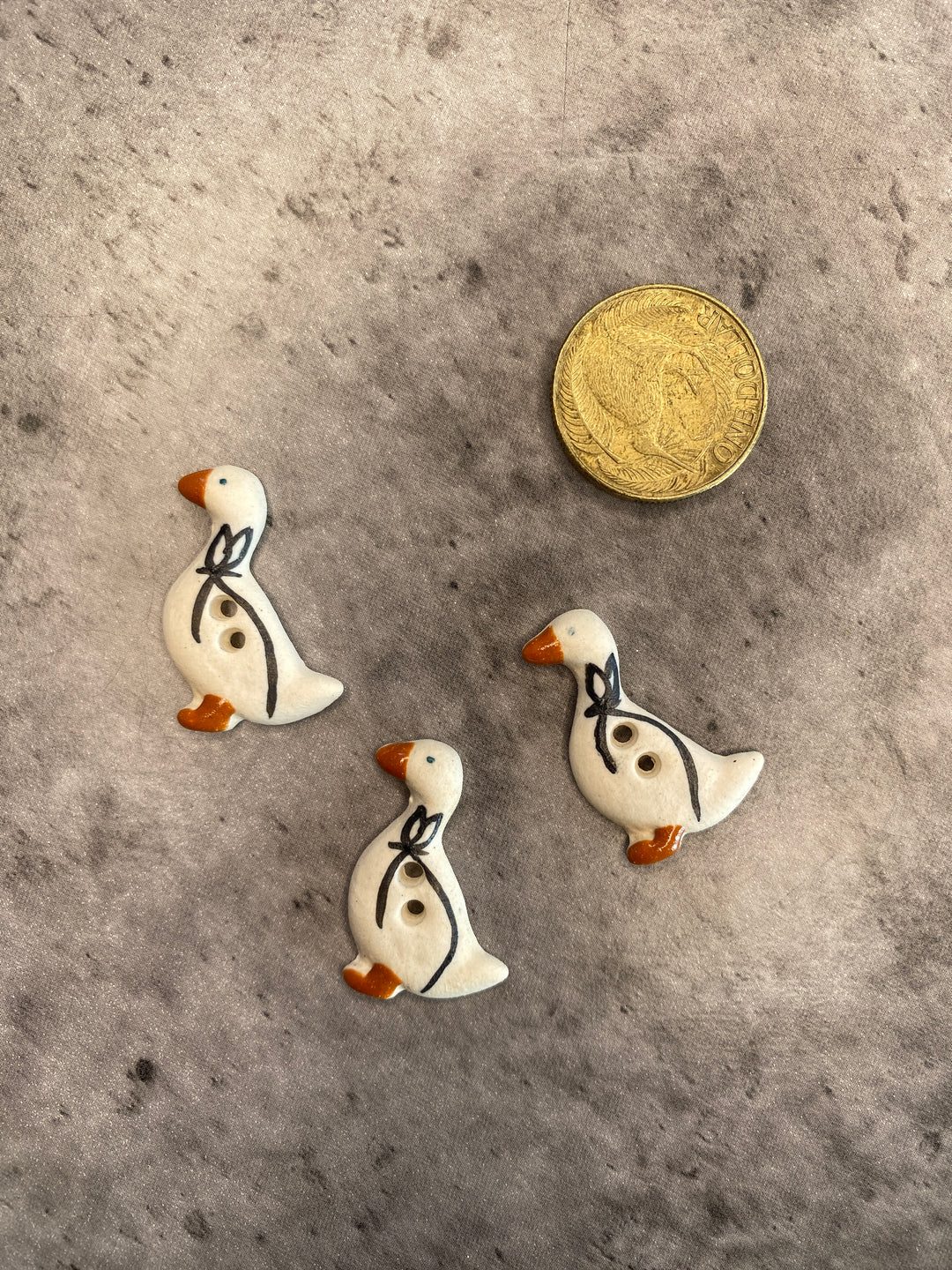 Handmade Ceramic Button L165- 30mm