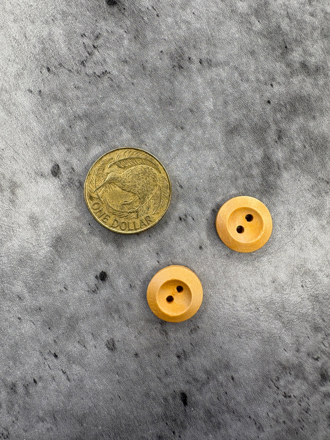 Round Wooden Button - 15mm