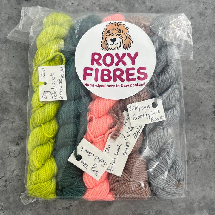 Roxy Fibres Walkies 4ply Mini Skein Kits