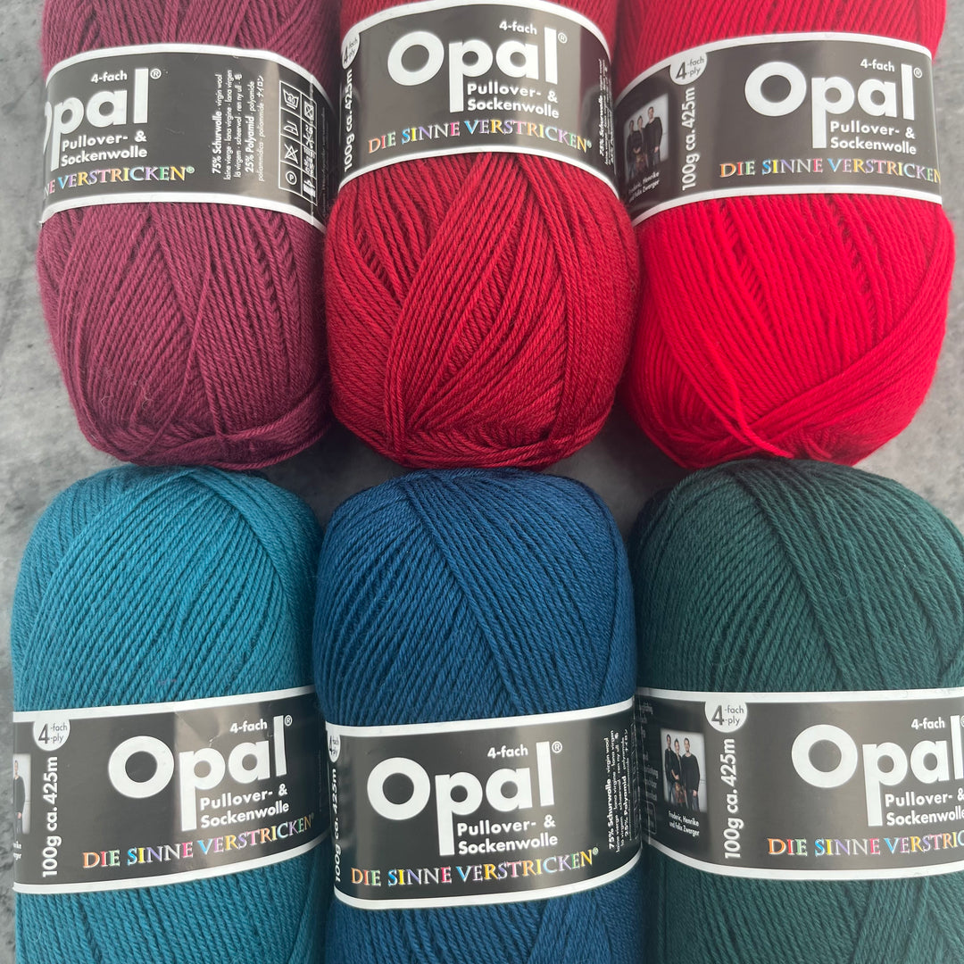 Opal SOLID Colours Sock Yarn 4ply
