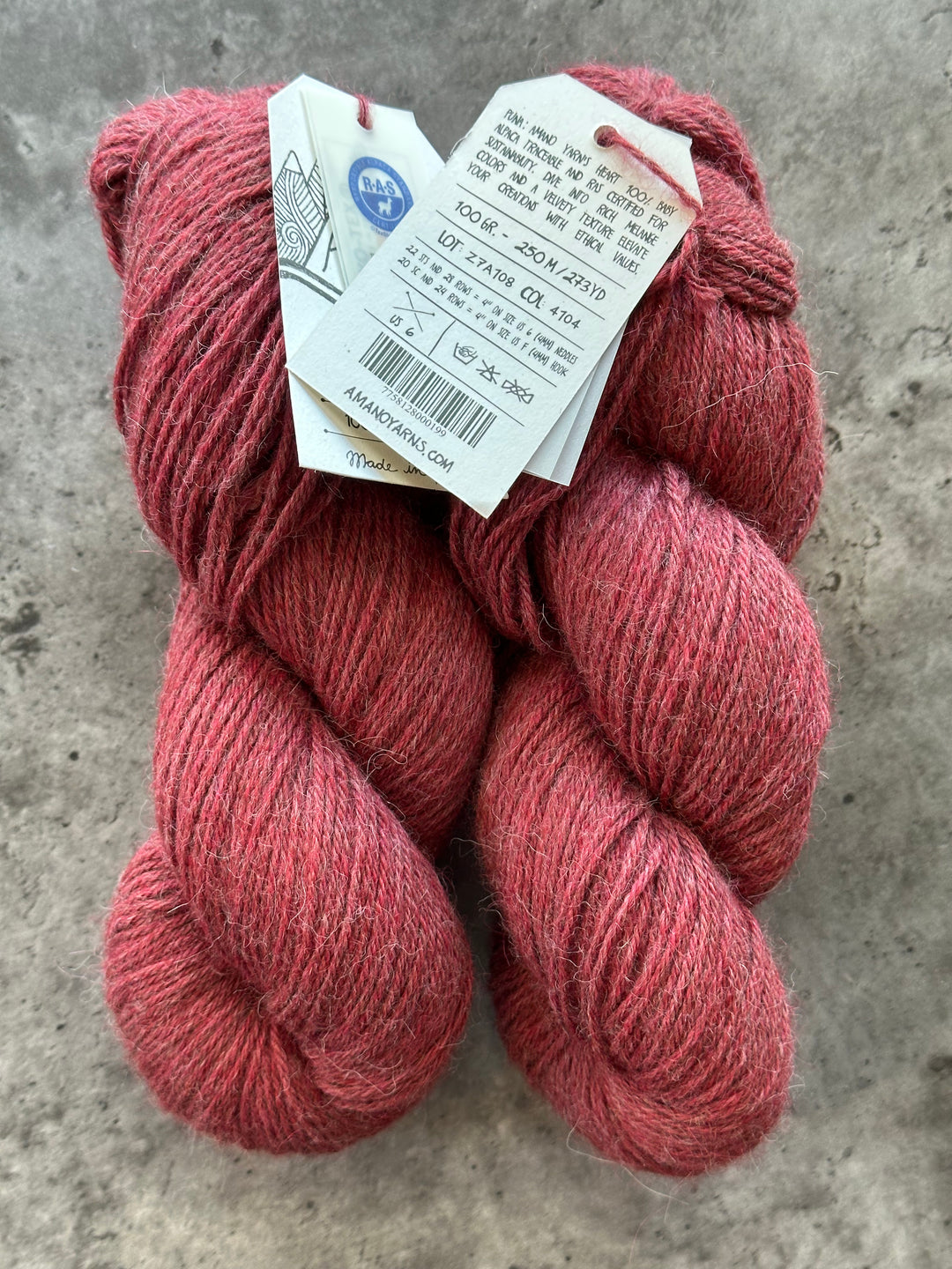 Amano Yarns Puna 100% Alpaca // 8ply