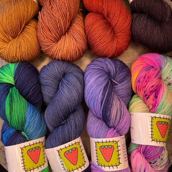 Strawberry Patches Yarns // Sock Yarn // 4ply