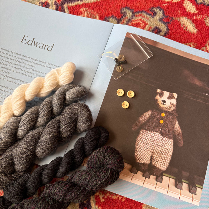 Edward the Badger YARN AND OUTFIT Kit