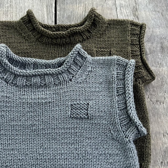 Rudy Rolled Edge Vest & Hat by The Kiwi Stitch & Knit Co - Printed Pattern