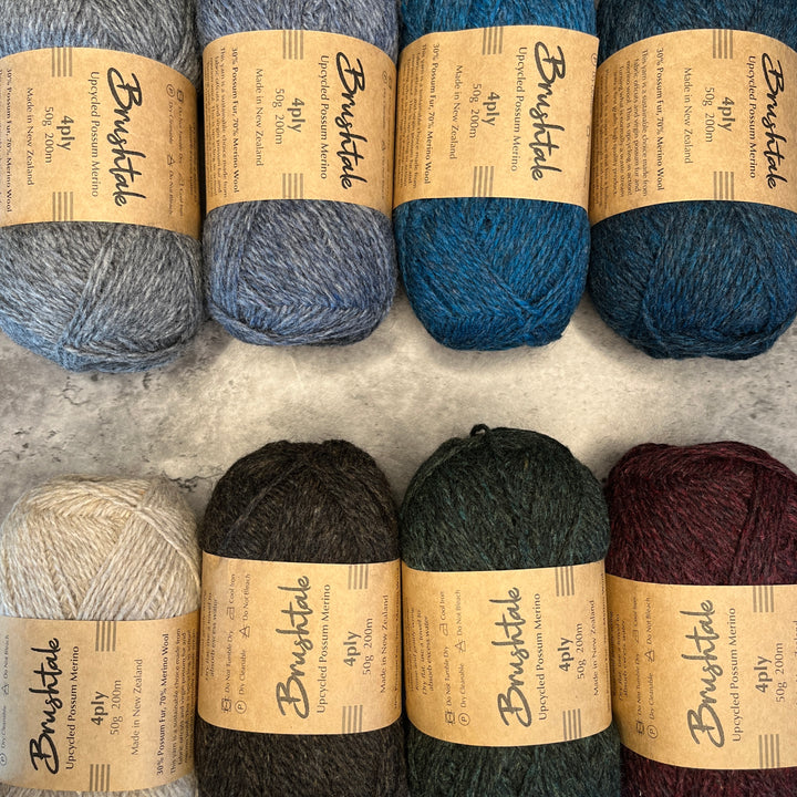 Brushtale Upcycled Possum Merino Yarn // 4ply