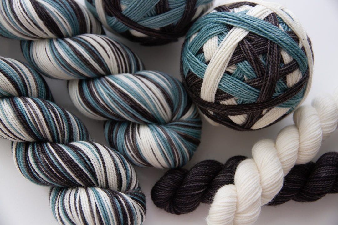Mrs Peacock Yarns Self-Striping Sock Yarn // Socktober