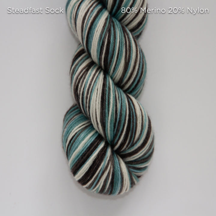 Mrs Peacock Yarns Self-Striping Sock Yarn // Socktober