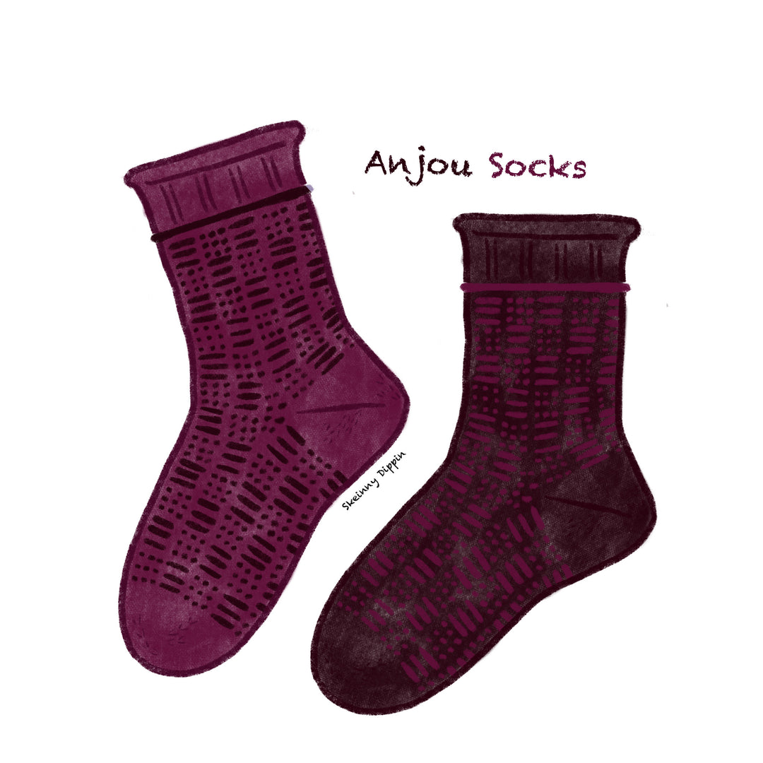 Socks Kit for Anjou Socks by Skeinny Dippin