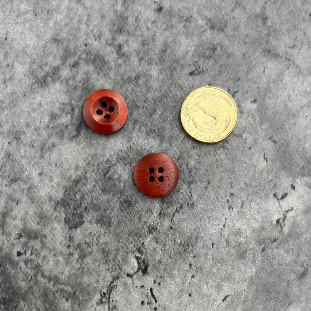 Natty Notions Wooden Button Brown - 18mm