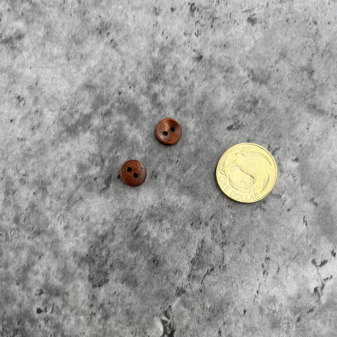 Natty Notions Wooden Button Chocolate - 10mm