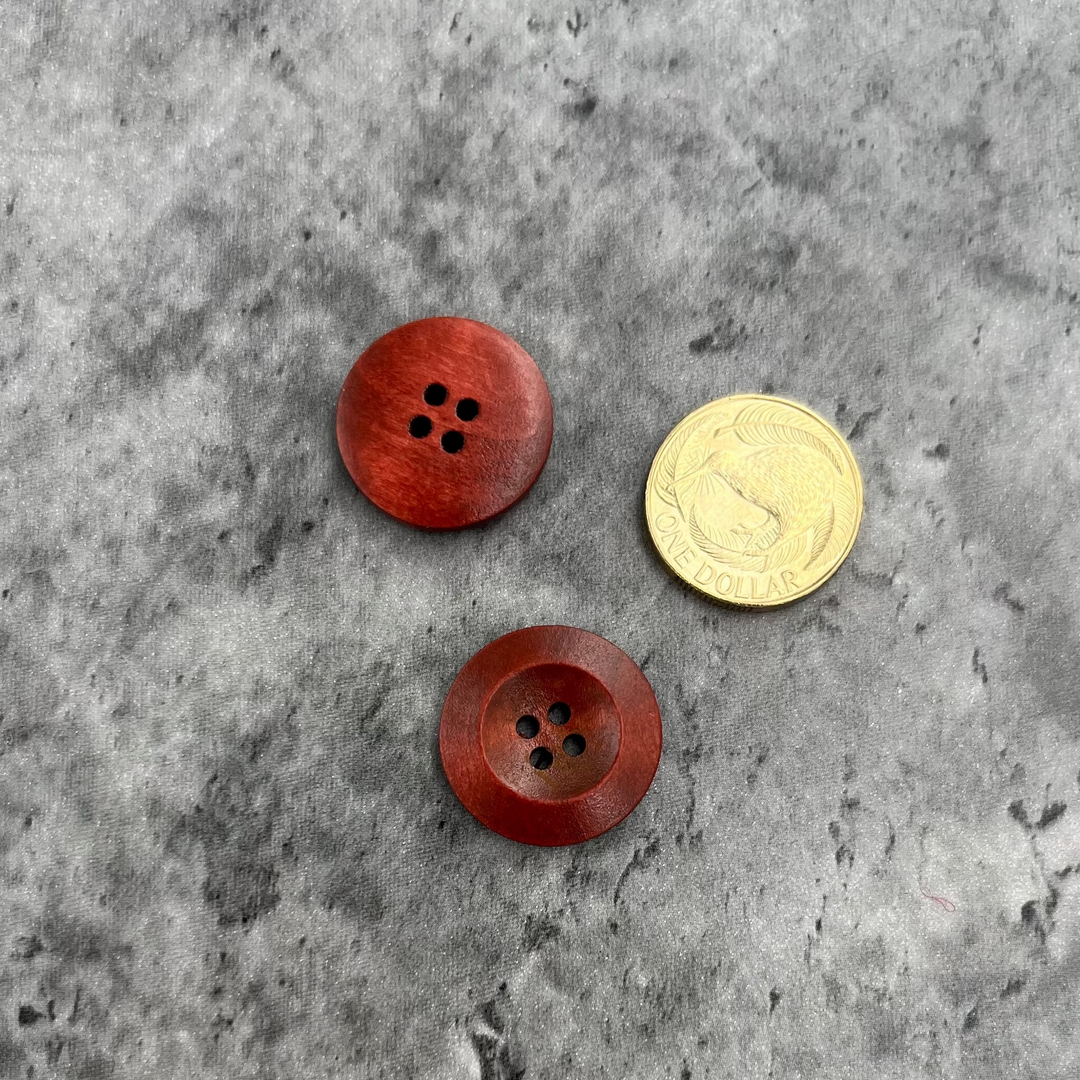 Natty Notions Wooden Button Brown - 23mm