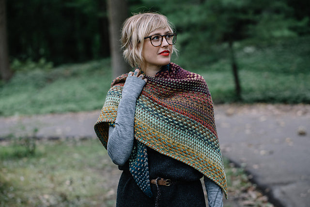 Summer ShawlAlong Yarn Kit - Nightshift Shawl by Andrea Mowry