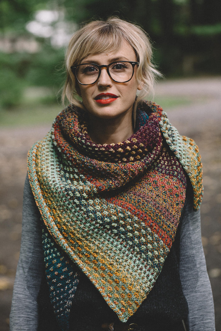 Summer ShawlAlong Yarn Kit - Nightshift Shawl by Andrea Mowry