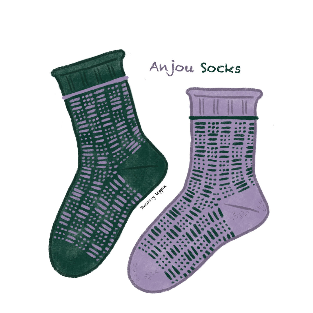 Socks Kit for Anjou Socks by Skeinny Dippin