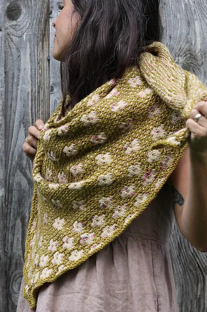 Summer ShawlAlong Yarn Kit  - Pressed Flowers Shawl by Amy Christoffers