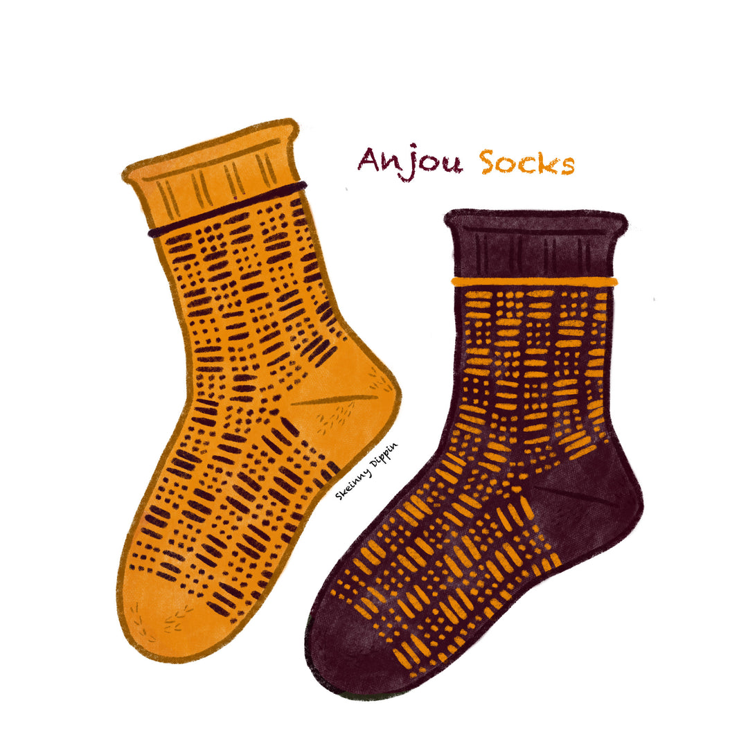 Socks Kit for Anjou Socks by Skeinny Dippin