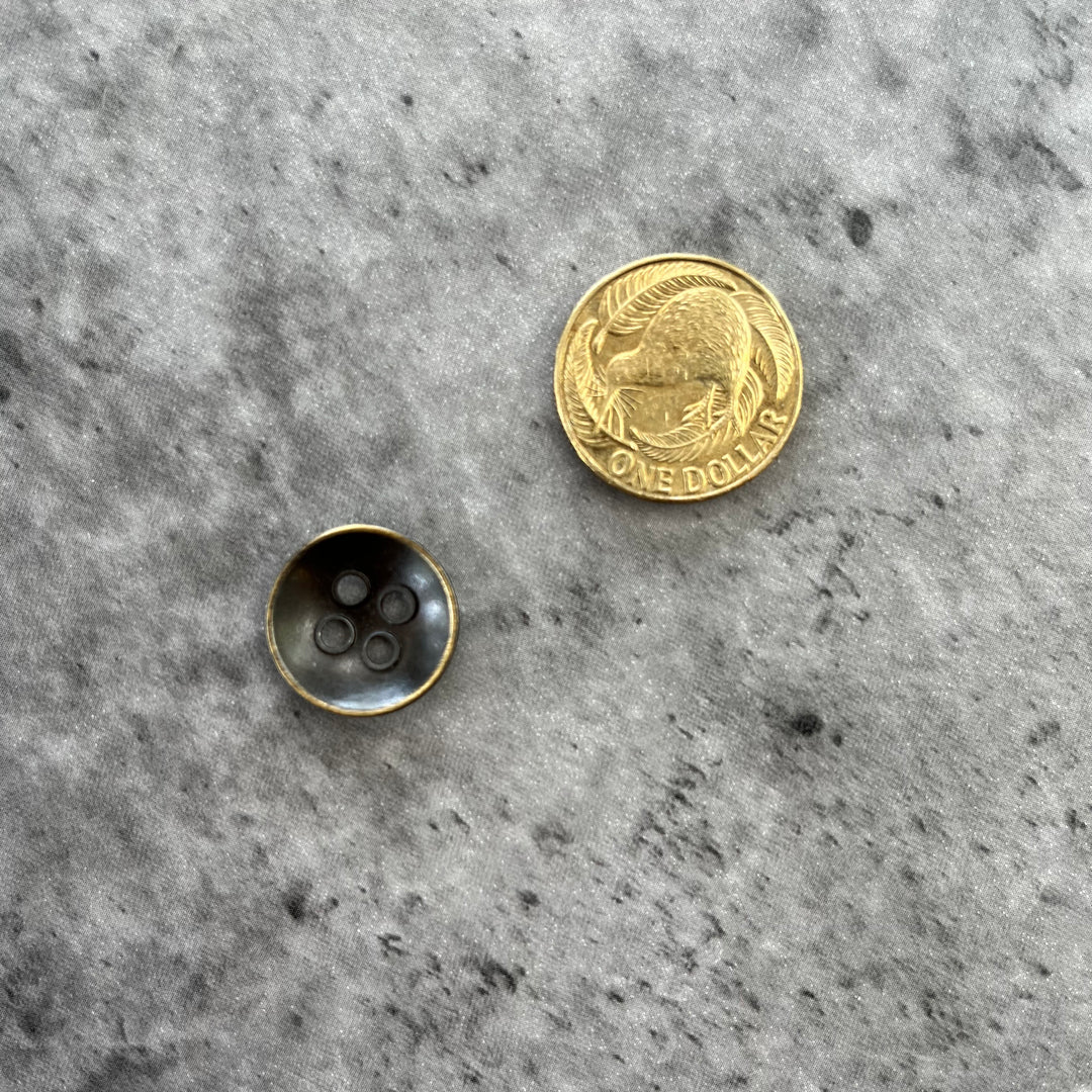 Brass optic Metal Button - 18mm