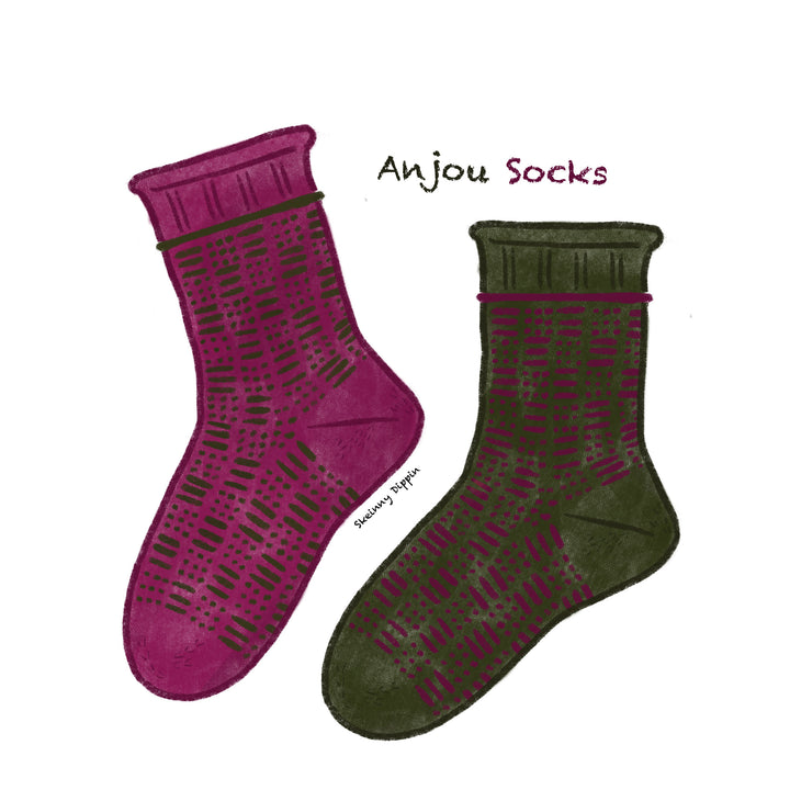 Socks Kit for Anjou Socks by Skeinny Dippin