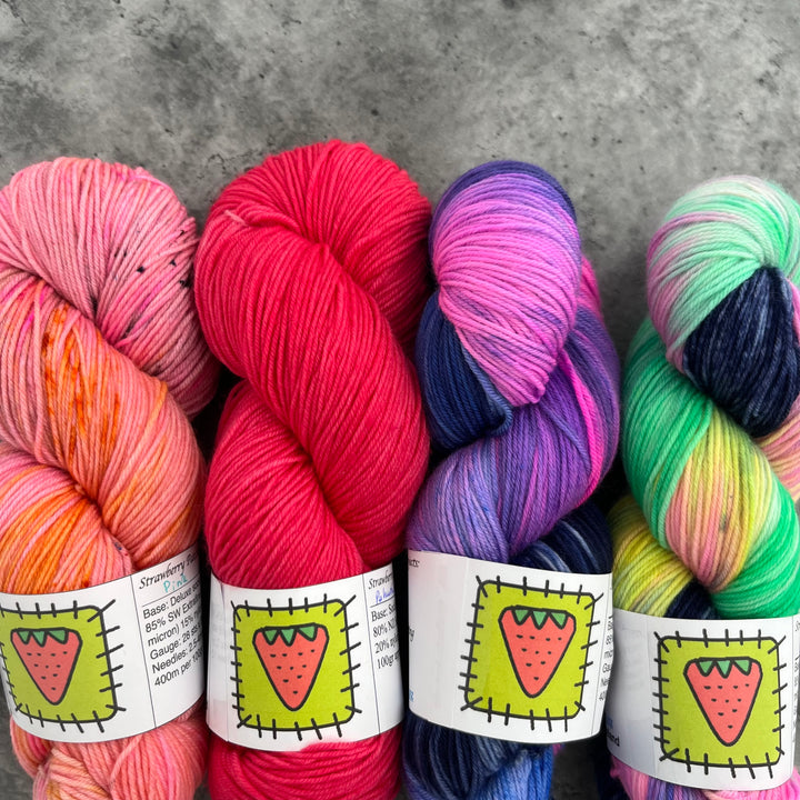 Strawberry Patches Yarns // Sock Yarn // 4ply