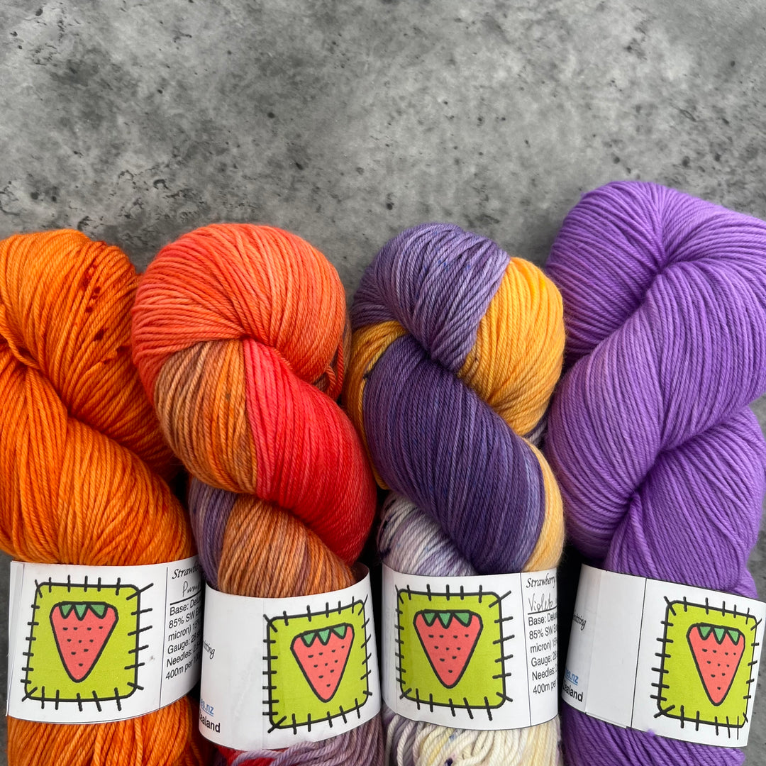 Strawberry Patches Yarns // Sock Yarn // 4ply