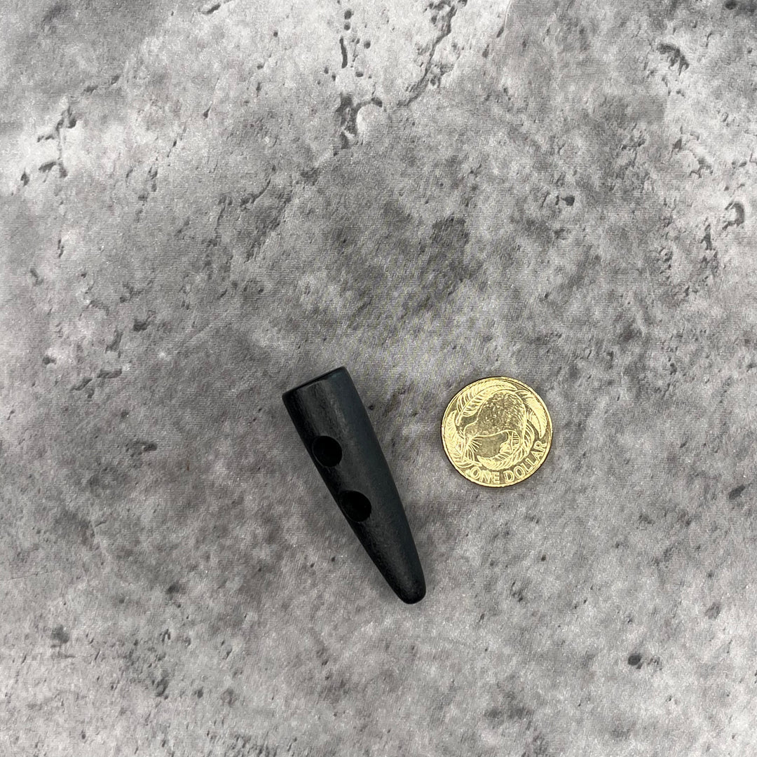 Toggle Black - Antler Shape 50mm