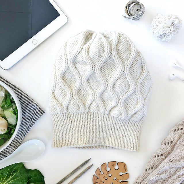 Wavy Cable Hat by Purl Foundry - Printed Pattern