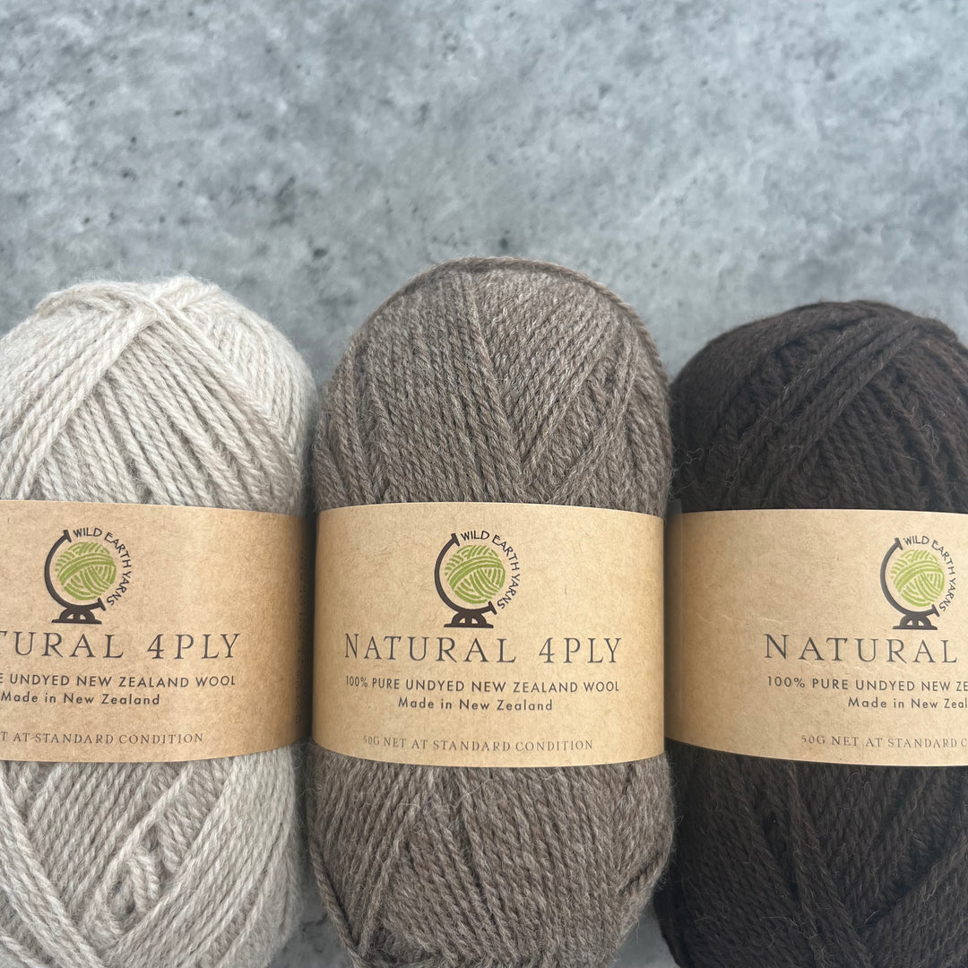 Wild Earth Yarns Natural Haunui 4ply