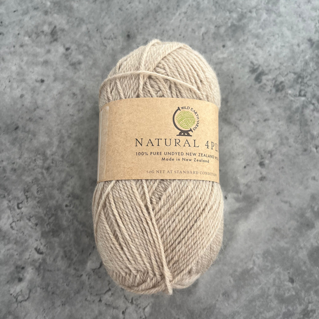 Wild Earth Yarns Natural Haunui 4ply