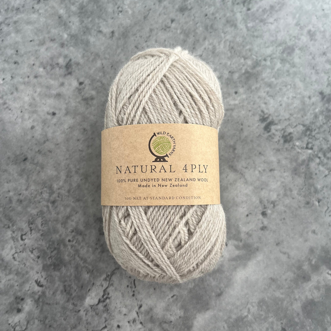 Wild Earth Yarns Natural Haunui 4ply
